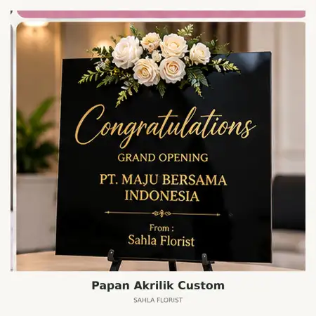 Papan Bunga Akrilik Grand Wisata